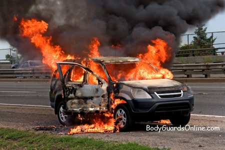 Пожар в автомобиле - ваши действия